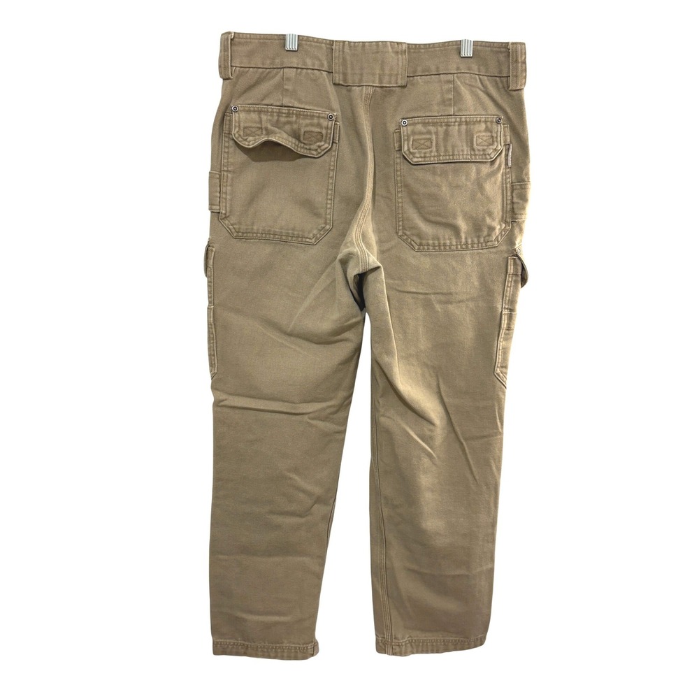 Duluth Trading Co Cargo Pants Mens 34x29 Tan Fire Hose Cotton Canvas Workwear - Picture 5 of 9